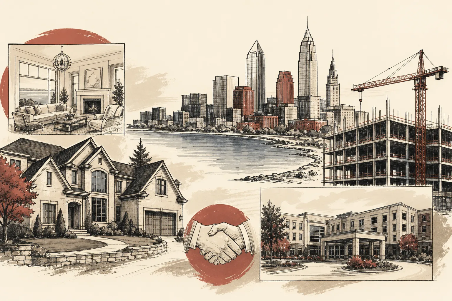 Illustration for the story: Cleveland metro housing market shows signs of shifting dynamics amid luxury sales and development activity